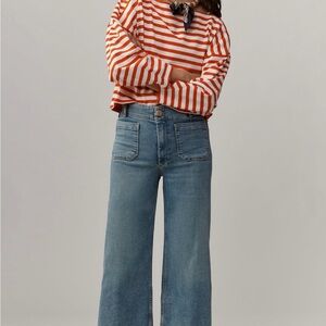 Maeve Colette Cropped Wide Leg Jeans
